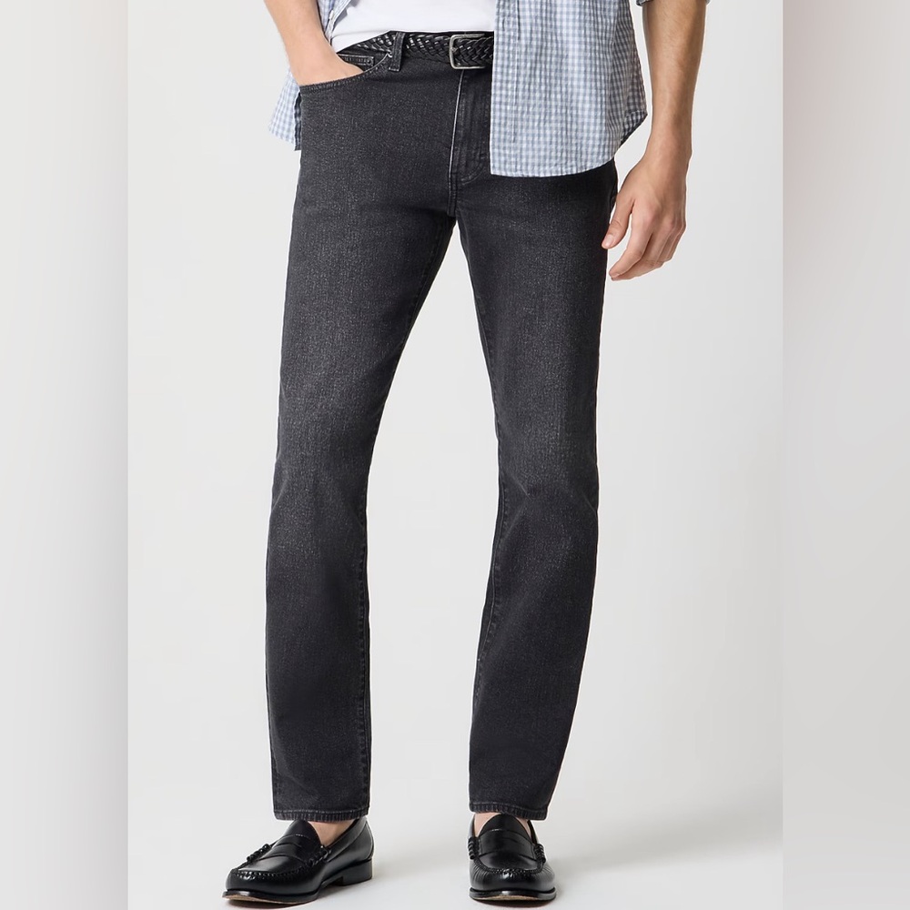 J Crew Straight-Fit Black Jean in Vintage Stretch Size 32 x 30 NEW w/ Tag